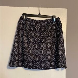 Ekouaer Floral Black Skort